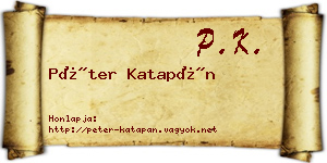 Péter Katapán névjegykártya